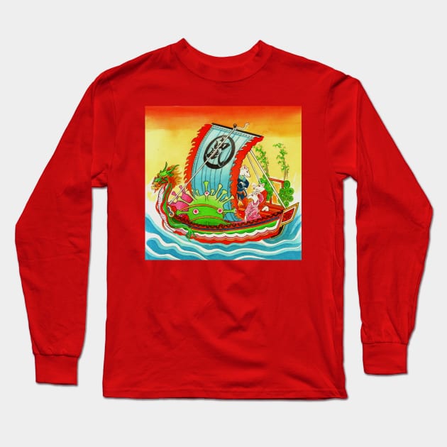 Year of the Rat Series/ Sinking Pleasure Boat Long Sleeve T-Shirt by MoiraHahnArt